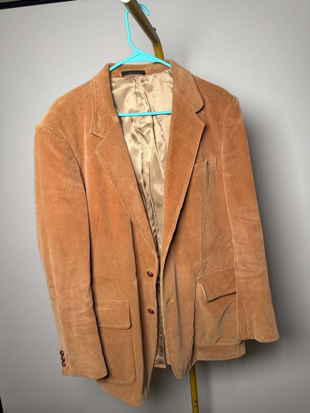 Brookford Classics Corduroy Blazer Jacket Size WPL 10360 Tan Sport Coat